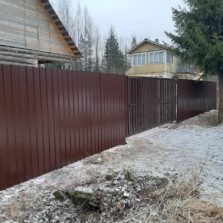 Фото Откатные ворота со встроенной калиткой. Дивенская 2020г. ЕвроСистемы