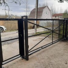 Фото Откатные ворота с калиткой. СНТ Павловское-1. 2020г. ЕвроСистемы