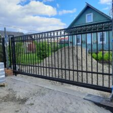 Фото Ворота решетчатые с ковкой. Федоровское, ул. Полевая 2020г. ЕвроСистемы