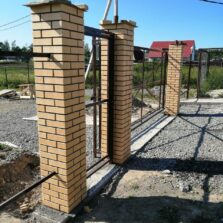 Фото Каркас ворот с калиткой. Старые Медуши 2020г. ЕвроСистемы