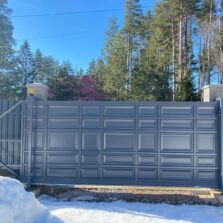 Фото Откатные ворота с Филенкой. СНТ Заозерное-1. 2021г. ЕвроСистемы
