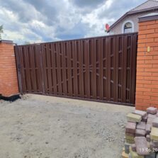 Фото Монтаж Ворот откатных Евроштакетник. СНТ Сокол 2 2024г. ЕвроСистемы