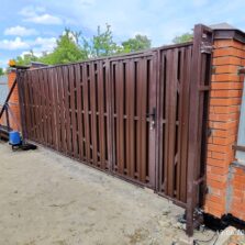 Фото Монтаж Ворот откатных Евроштакетник. СНТ Сокол 2 2024г. ЕвроСистемы