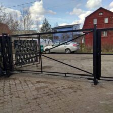 Фото Откатные ворота с калиткой. СНТ Павловское-1. 2020г. ЕвроСистемы