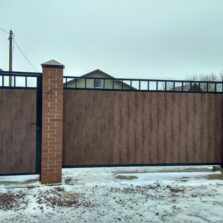 Фото Откатные ворота и Калитка с Сайдингом. Малое Карлино 58. 2020г. ЕвроСистемы