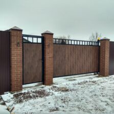 Фото Откатные ворота и калитка с Сайдингом. Малое Карлино 58. 2020г. ЕвроСистемы
