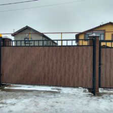 Фото Откатные ворота и калитка с Сайдингом. Малое Карлино 58. 2020г. ЕвроСистемы