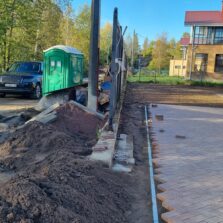 Фото Устройство откатных ворот. Петергоф Старо-Гостилицкое шоссе, 37. 2024г